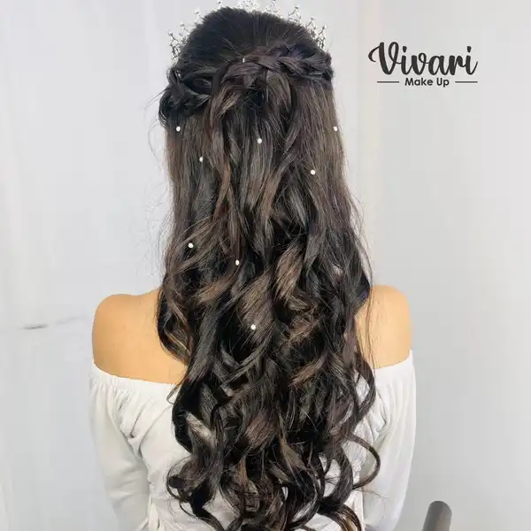 Maquillaje para 15 años con peinado